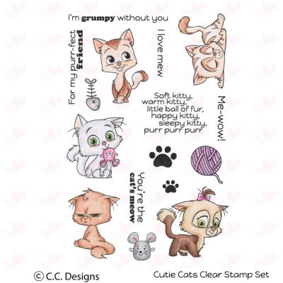 C. C. Designs Clear Stamps - Cutie Cats